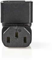 Nedis PCGP1190BK C13 | IEC-320-C14 | Könyök 90 ° | Nikkelezett | PVC | Fekete | Boríték kép