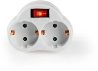 Nedis PSSPL202SFWT típus (CEE 7/7) | 250 V AC 50/60 Hz | 16.0 A | 3500 W | Integrált kapcsoló kép