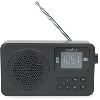 Nedis RDFM2225BK hordozható FM rádió, digitális hangolás, Bluetooth, Fejhallgató kimenet kép