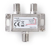 Nedis SSPL256ME Műholdvevő elosztó | 5 - 2400 MHz | 6.0 dB | Bemenetek száma: 1 | Kimenő kép