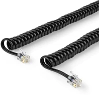 Nedis TCGP90100BK50 Telefon kábel | 2x rj10 | fekete | 5 m kép