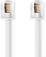 Nedis TCGP90200WT50 Telekommunikácós kábel | RJ11 Dugasz | RJ11 Dugasz | 5.00 m | kép
