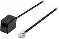 Nedis TCGP90205BK100 Telefon rj11 hosszabbító | rj11 dugó - aljzat | 10 m | fekete () kép
