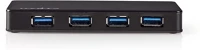 Nedis USB-ÁRAMELLÁTÁSÚ | 4X USB Usb hub | usb-a dugasz | 4x usb a female | 4-port port(s) | usb 3.2 gen 1 | kép