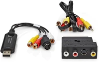 Nedis VGRRU101BK Video grabber | usb 2.0 | 480p | a / v kábel / scart kép