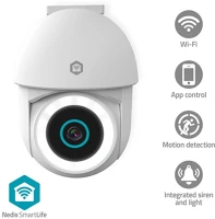 Nedis WIFICO22CWT kültéri kamera, wi-fi , 3mp full hd 1296p, pan tilt,  ip65, felhőtárhely kép