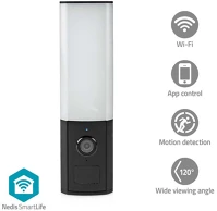 Nedis WIFICOL10CBK WIFI kültéri falikar beépített kamerával, Full HD 1080p | IP65 kép