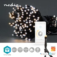 Nedis WIFILX02W200 Wifi fényfüzér - hideg / meleg fehér - 200 led - 20 m - smartlife kép