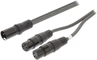 Nedis XLR Y Xlr y kábel | xlr dugó - 2x xlr aljzat | szimmetrikus | 1,5 m kép