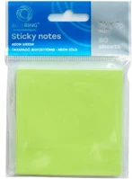 Neon ORI_BR7676GNEON Jegyzettömb öntapadó, 76x76mm, 80lap, bluering® ,  zöld kép
