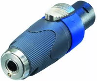 Neutrik 4-PÓLUSÚ Mono-audio adapter hangszóró 4-pólusú dugasz - 6.35 mm-es aljzat fekete kép