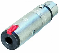Neutrik NTR-NA3FJ Xlr-adapter xlr 3-pólusú aljzat - 6.35 mm-es aljzat ezüst kép