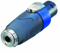 Neutrik NTR-NA4LJX Mono-audio adapter hangszóró 4-pólusú dugasz - 6.35 mm-es aljzat fekete kép