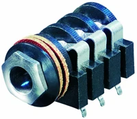 Neutrik NTR-NYS215 Sztereó csatlakozó 6.35 mm aljzat fekete kép