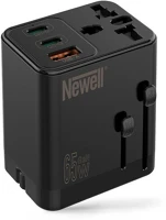 Newell NL3821 gan gyorstöltő adapter utazáshoz, 65w, ac aljzat, 1 db usb-a port 2 db usb kép