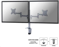 Newstar FPMA-D1330DSILVER Duál asztali monitortartó 10-27