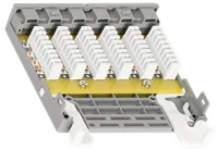 Nikomax NMC-CJ06UE2-1S-GY Kazetta utp, cat6, 6 portos, szerszámmal szerelhető kép