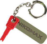 Nikomax NMC-RJ-KEY-KC-RD Kulcs, zárral ellátott patch kábelekhez, kulcstartóval, piros kép