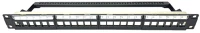 Nikomax NMC-RP24S-BLANK-ST-1U-BK Patch panel stp, keystone, 24 portos, 1u kép