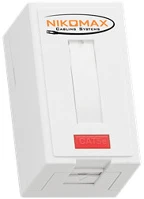 Nikomax NMC-WO1UD2-FT-ST-WT Falon kívüli doboz, cat5e keystone betéttel, utp, 1 portos kép