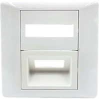 Nikomax NMF-PL86X86-1PASCD-WT Fali aljzat kerettel, optikai, 86x86mm, sc duplex/lc quadro, fehér kép