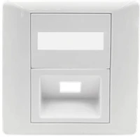 Nikomax NMF-PL86X86-1PASCS-WT Fali aljzat kerettel, optikai, 86x86mm, sc simplex/lc duplex, fehér kép