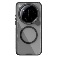 Nillkin BA6902048310384 kameravédős áttetsző / fekete kitámasztós hátlap tok, beépített kép