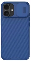 Nillkin GP-163203 Iphone 16 plus 5g camshield pro szilikon telefonvédő ütésállóság, csíkos, sötétkék kép