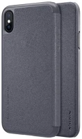 Nillkin GP-72557 Iphone xs 5.8  sparkle műanyag telefonvédő flip, oldalra nyíló, fekete kép