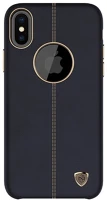 Nillkin GP-73197 ENGLON műanyag telefonvédő bőr hatású, logó kivágás, FEKETE kép