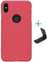 Nillkin GP-80878 SUPER FROSTED műanyag telefonvédő gumírozott, logó kivágás + asztali kép