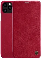 Nillkin GP-90449 Iphone 11 pro max  qin tok álló, bőr hatású flip, kártyazseb, piros kép