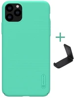Nillkin GP-90458 Iphone 11 pro  super frosted műanyag telefonvédő gumírozott, érdes felület + asztali tartó, cyan kép