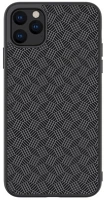 Nillkin GP-90469 SYNTHETIC FIBER PLAID műanyag telefonvédő gumírozott, csíkos, FEKETE kép