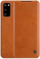 Nillkin GP-93441 Samsung s20 5g  qin tok álló, bőr hatású flip, kártyazseb, barna kép