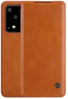 Nillkin GP-93442 Samsung s20 ultra 5g  qin tok álló, bőr hatású flip, kártyazseb, barna kép