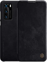 Nillkin GP-94374 Huawei p40  qin tok álló, bőr hatású flip, kártyazseb, fekete kép
