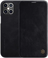 Nillkin GP-99897 Iphone 12 pro max  qin tok álló, bőr hatású flip, kártyazseb, fekete kép