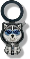 Nimmy N-KM-BSZJ-017 Cool & cute 2.0 wolf mágneses telefon medál, magsafe, farkas minta, fekete kép