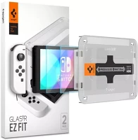 Nintendo AGL03829 switch oled tempered kijelzővédő fólia felhelyező kerettel (2db) kép