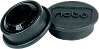 Nobo 1901440 Fehértábla mágnes 8db, 20mm átmérő, fekete (1901440) kép