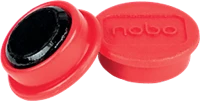 Nobo 1901442 Fehértábla mágnes 8db, 20mm átmérő, piros (1901442) kép