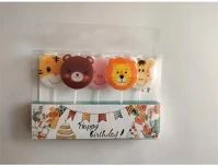 Noname 497505 Gyertya szülinapi állatos 8,5 cm 5db/csomag kép