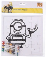 Noname 871880317837 Színezhető puzzle 16db-os + 6db zsírkréta minions banánnal kép