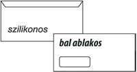 Noname 122311 Boríték la/4 szilikonos 35x90 mm bal ablakos bélésnyomott kép