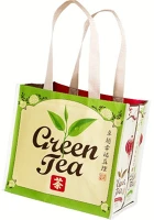 Noname PATP0014-0904 Ökotáska  zöld tea mintás kép