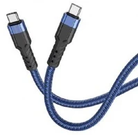 Noname SUNS0231-BL Kábel USB Type-C M-M 1,2m 60W Blue Hoco U110  Kiváló minőségű USB Type-C gyors töltő kábel. 1.2 méter hosszú, szövet bevonatú, 60W (20V 3A) teljesítményig laptopkhoz, 3A telefonokhoz és tabletekhez kép