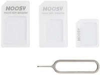 Noosy 1110508 sim adapter (nano sim kártyát micro sim és normál méretű kártyára kép
