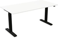 Nowystyl WEUP009-00000013 Íróasztal  elektromosan állítható magasságú 1600x800 mm fekete t-lábas fehér kép