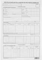 Nyomell B.7300-261/V/ÚJ Külföldi kiküldetési utasítás és költségelszámolás, 2x2 kép